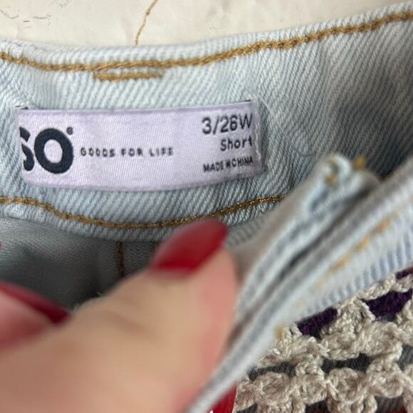 SO Denim Crochet Shorts Light Blue size 26(3) - Picture 4 of 8